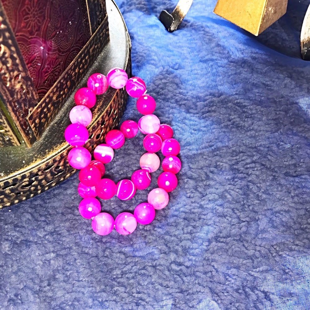 Beautiful pink agate bracelets 💖